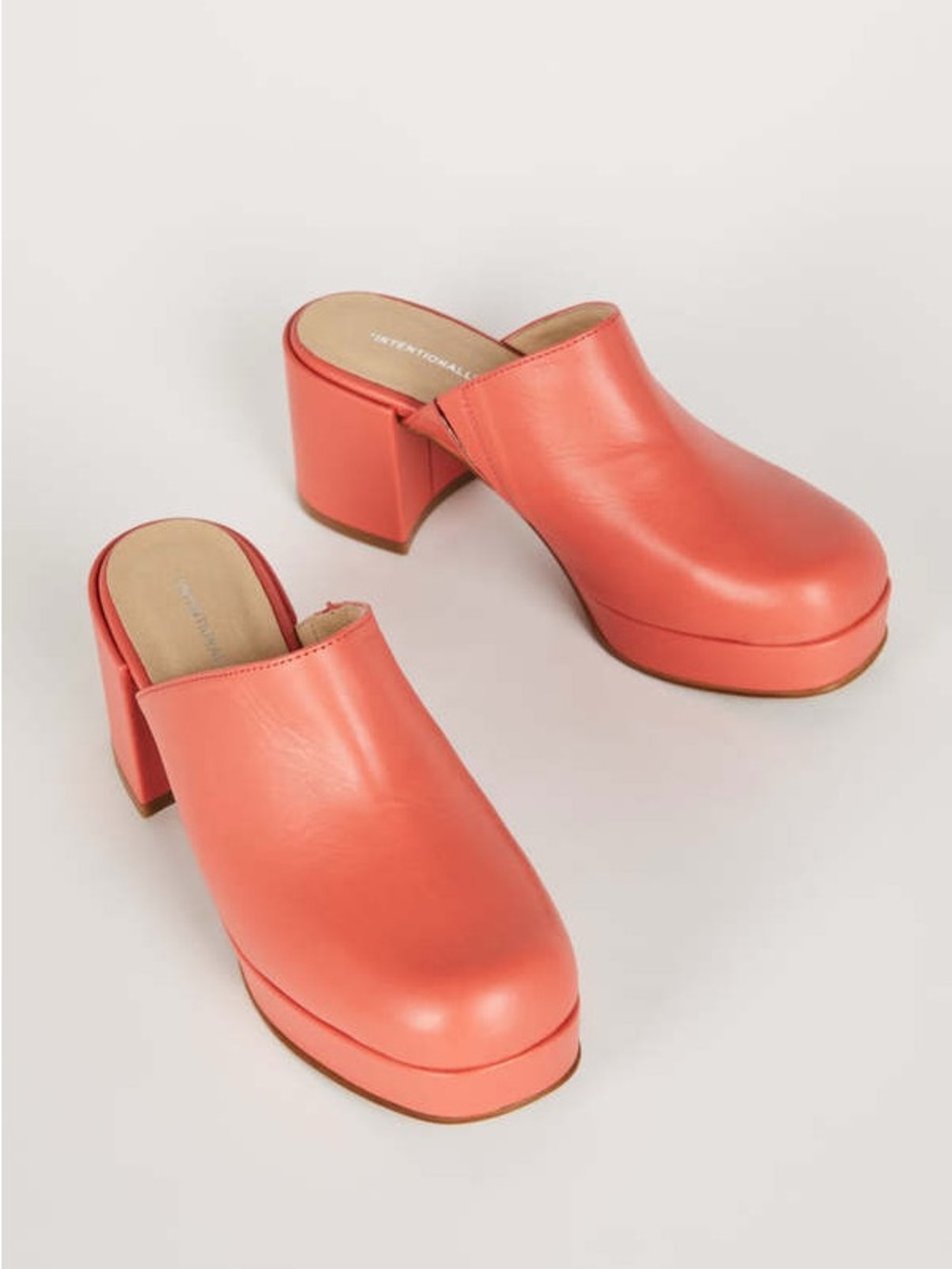 Intentionally Blanks “Facts” Wrapped Platform Clog in Watermelon • 7